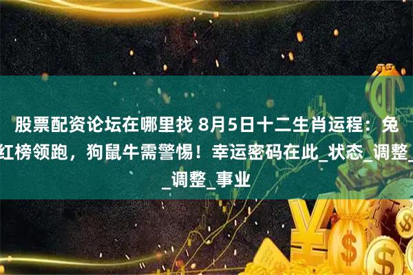 股票配资论坛在哪里找 8月5日十二生肖运程：兔马猴红榜领跑，狗鼠牛需警惕！幸运密码在此_状态_调整_事业